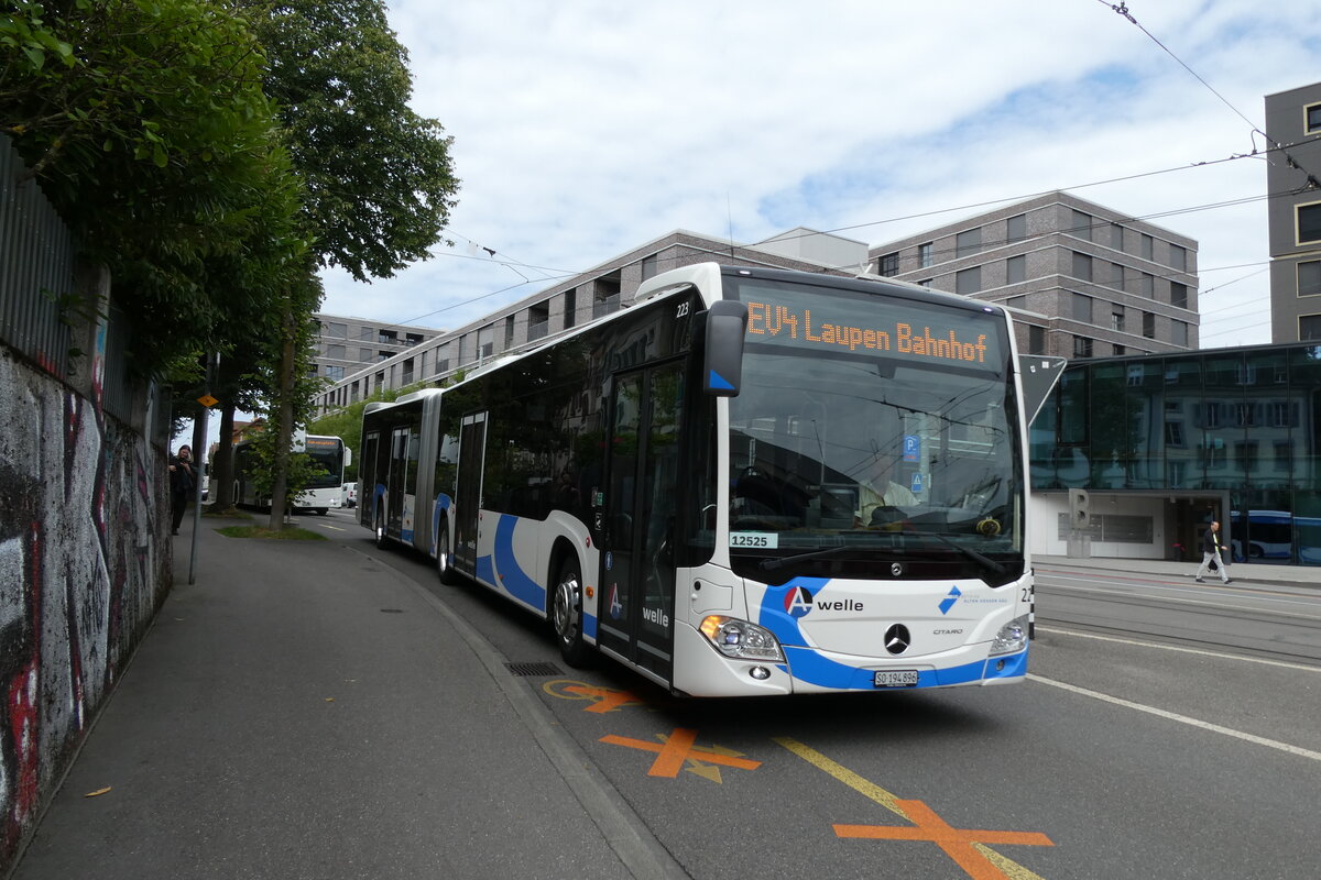 (278'243) - BOGG Wangen b.O. - Nr. 223/SO 194'896/PID 12'525 - Mercedes am 30. Juli 2025 beim Bahnhof Bern Europaplatz (angemietet von PostAuto)