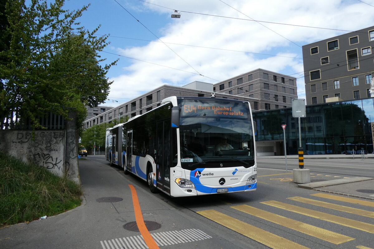 (278'282) - BOGG Wangen b.O. - Nr. 225/SO 194'898/PID 12'527 - Mercedes am 1. August 2025 beim Bahnhof Bern Europaplatz (angemietet von PostAuto)