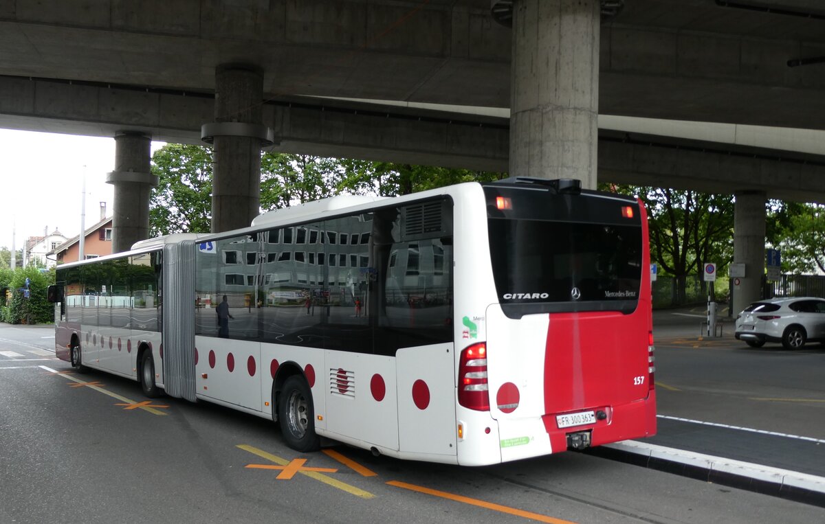 (278'307) - TPF Fribourg - Nr. 157/FR 300'363 - Mercedes am 1. August 2025 beim Bahnhof Bern Europaplatz