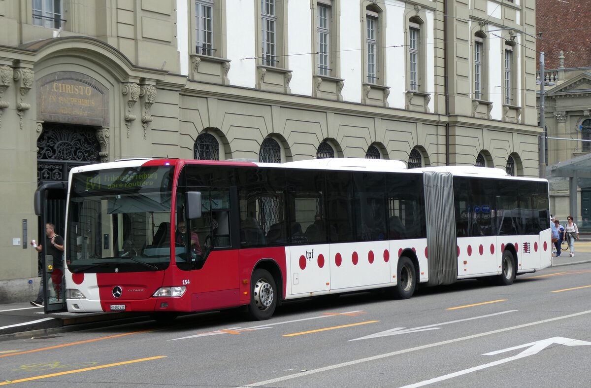 (278'325) - TPF Fribourg - Nr. 154/FR 300'231 - Mercedes am 1. August 2025 beim Bahnhof Bern