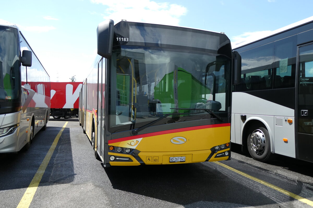 (278'398) - CarPostal Ouest - VD 267'845/PID 11'183 - Solaris am 2. August 2025 in Kerzers, Interbus