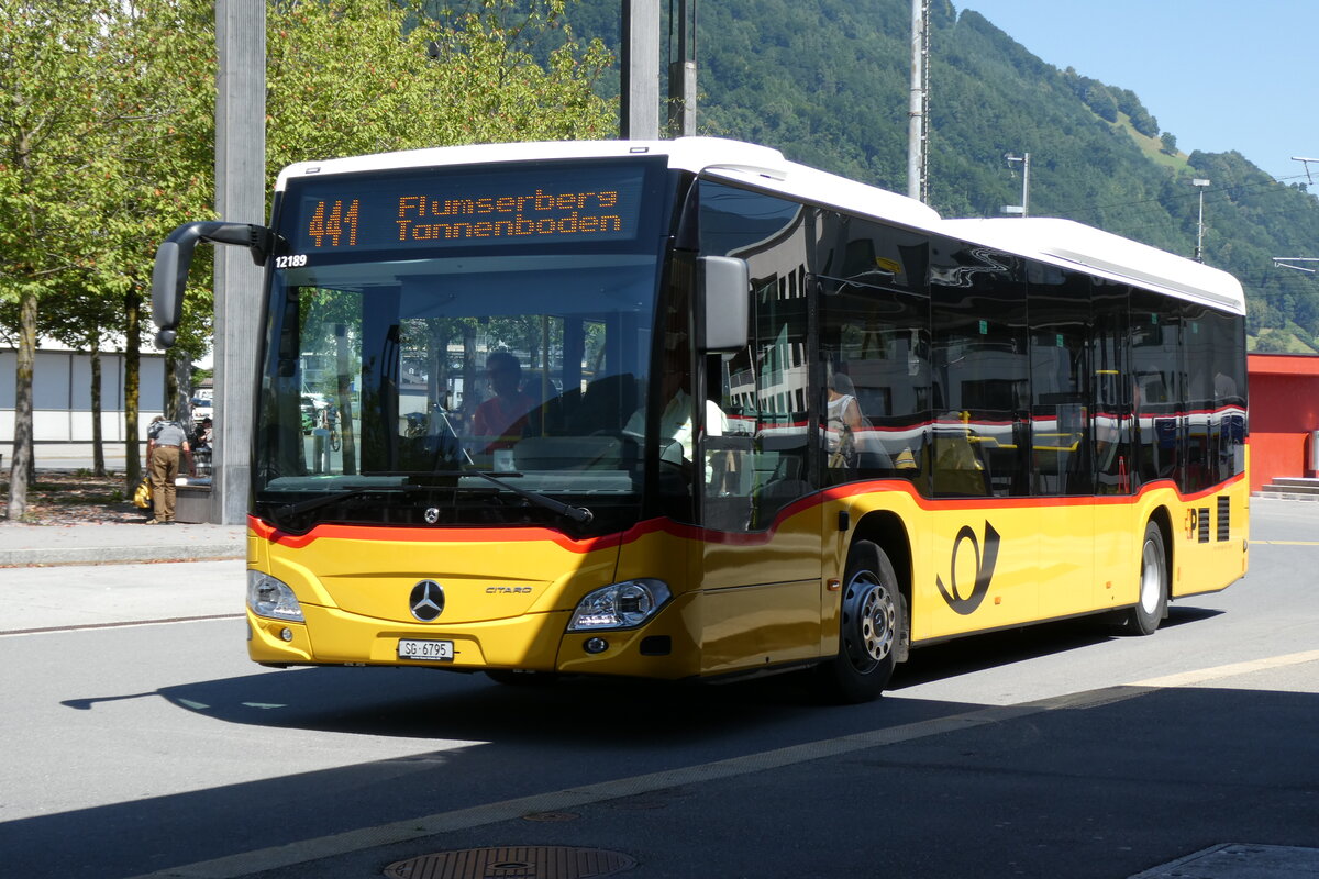 (278'632) - Heim, Flums - SG 6795/PID 12'189 - Mercedes am 8. August 2025 beim Bahnhof Sargans