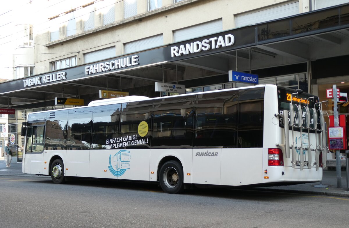 (278'679) - Funi-Car, Biel - Nr. 24/BE 708'024 - MAN am 9. August 2025 beim Bahnhof Biel