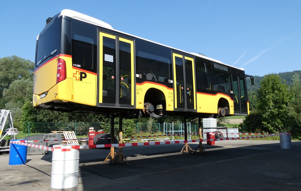 (278'707) - Tobler, Rebeuvelier - BE 748'705/PID 11'185 - Mercedes (ex JU 44'299; ex CarPostal Ouest) am 9. August 2025 in Develier, Postgarage