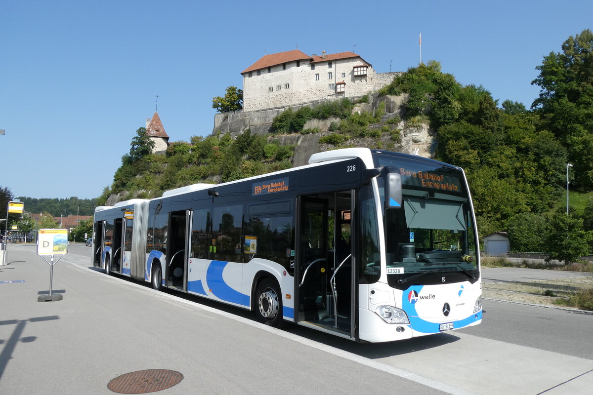 (278'844) - BOGG Wangen b.O. - Nr. 226/SO 194'899/PID 12'528 - Mercedes am  15. August 2025 beim Bahnhof Laupen (angemietet von PostAuto)
