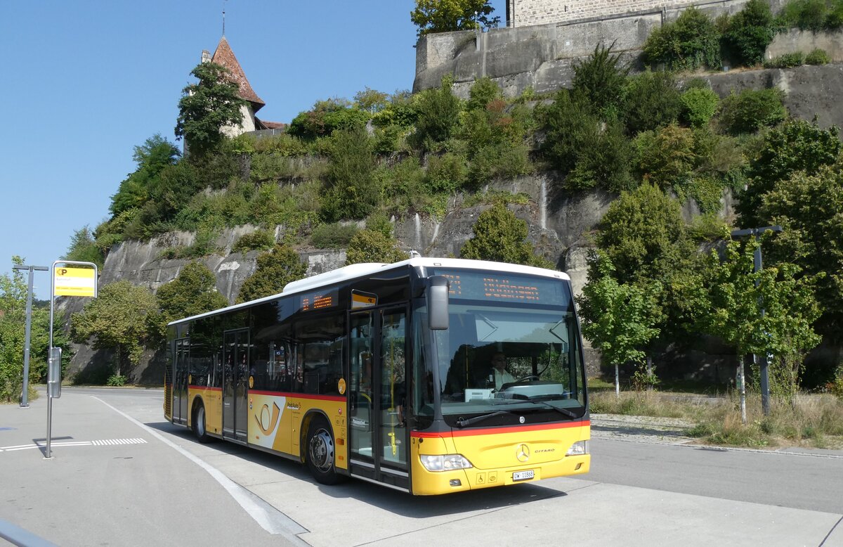 (278'850) - Hfliger, Sursee - Nr. 3/OW 11'868/PID 5557 - Mercedes am 15. August 2025 beim Bahnhof Laupen (Einsatz PostAuto)