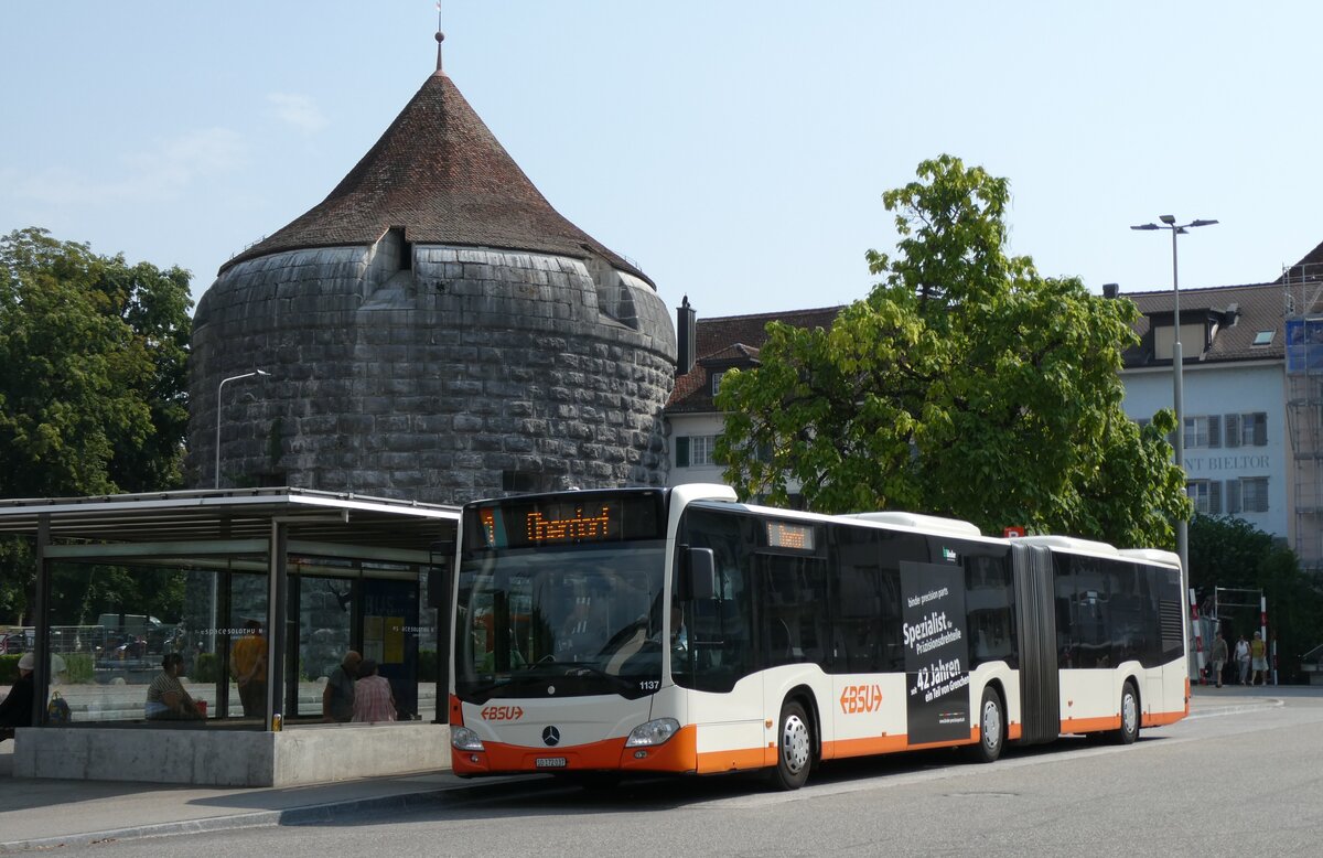 (278'943) - BSU Solothurn - Nr. 1137/SO 172'037 - Mercedes (ex Nr. 37) am 16. August 2025 in Solothurn, Amthausplatz