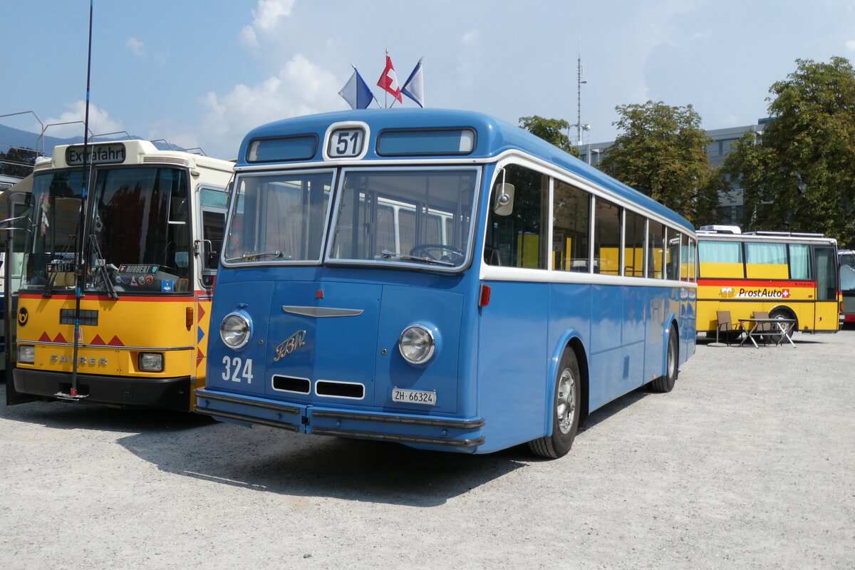 (278'966) - VBZ Zrich (TMZ) - Nr. 324/ZH 66'324 - FBW/Tscher (ex Privat; ex VBZ Zrich Nr. 324) am 16. August 2025 in Solothurn, Baseltor