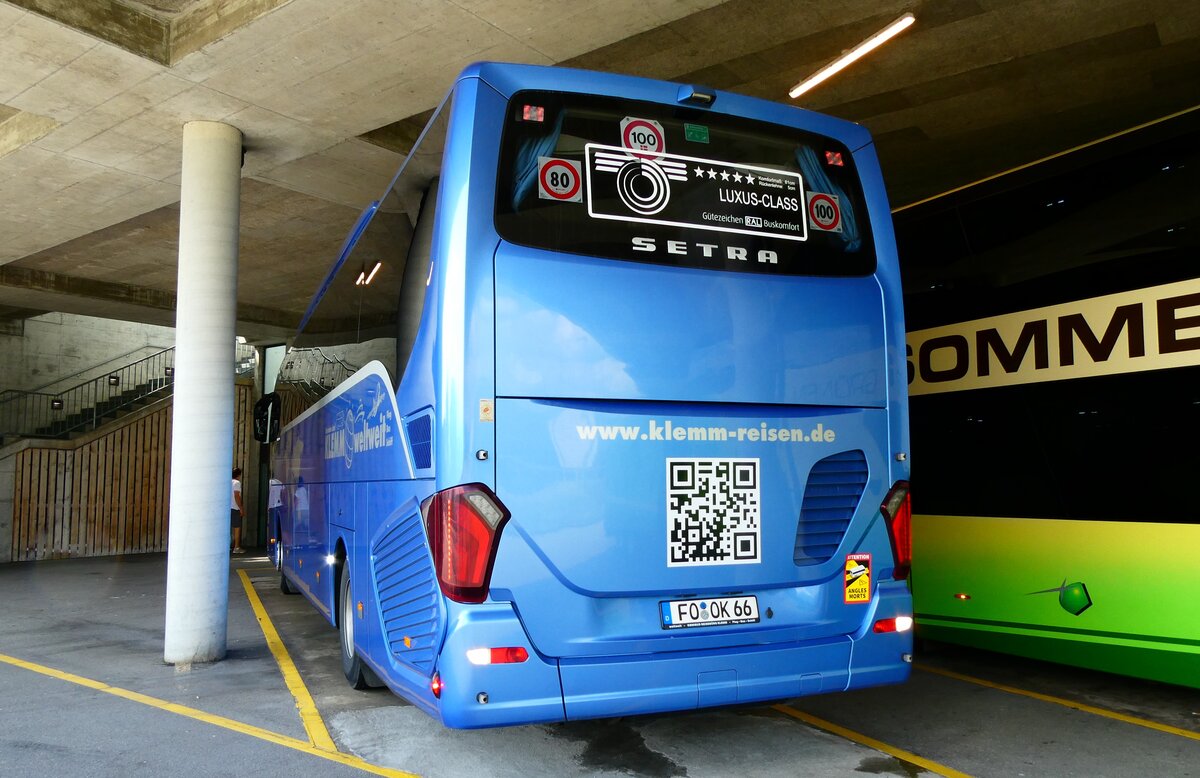 (279'182) - Aus Deutschland: Klemm, Ebermannstadt - FO-OK 66 - Setra am 17. August 2025 in Avry-devant-Pont, Autobahnraststtte