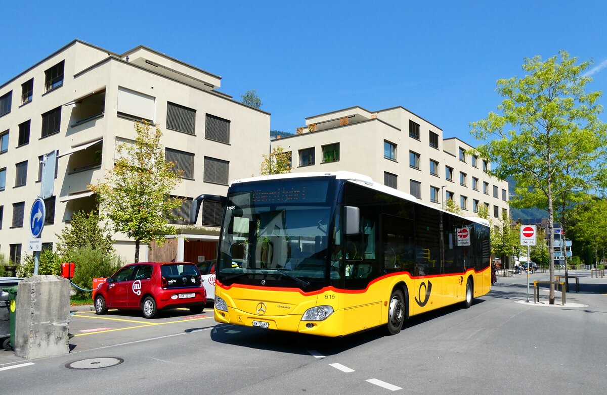 (279'215) - PostAuto Zentralschweiz - Nr. 515/NW 35'663/PID 11'606 - Mercedes (ex Hfliger, Sursee Nr. 33) am 19. August 2025 beim Bahnhof Stans