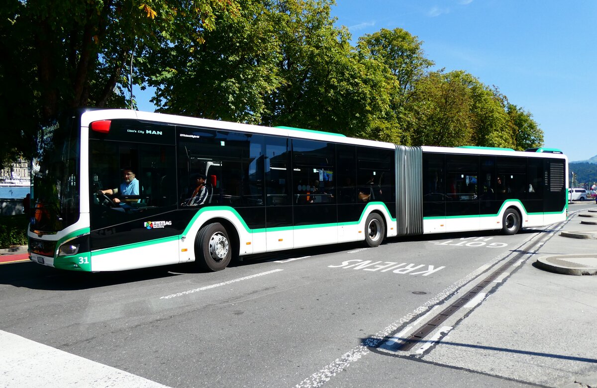 (279'446) - AAGR Rothenburg - Nr. 31/LU 233'709 - MAN am 26. August 2025 beim Bahnhof Luzern 