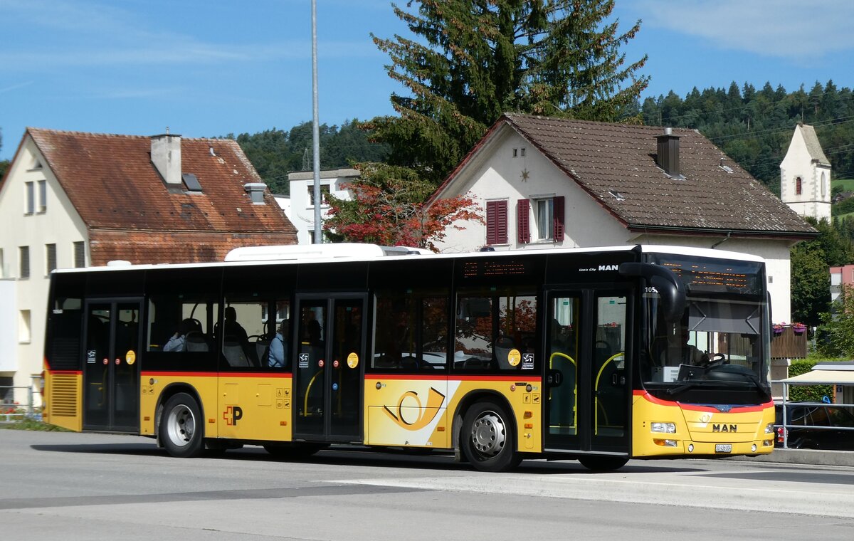 (279'514) - PostAuto Ostschweiz - SG 436'004/PID 10'500 - MAN am 29. August 2025 beim Bahnhof Uznach