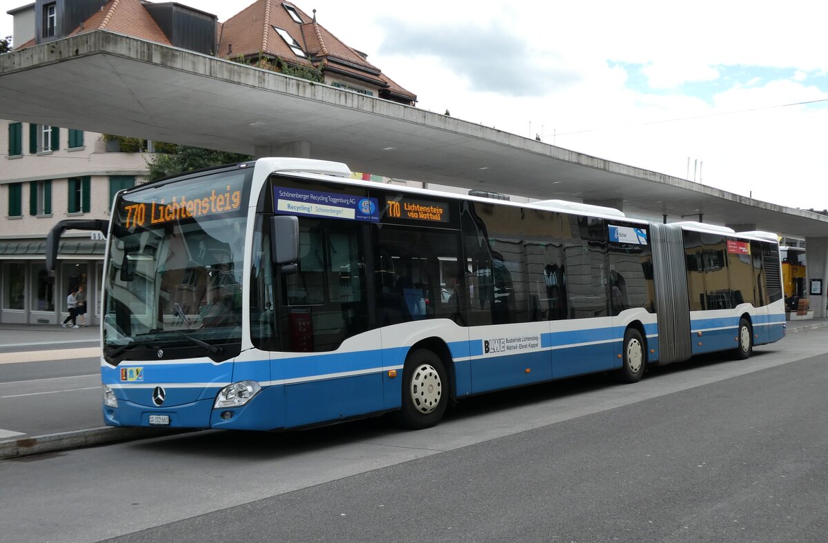 (279'525) - BLWE Wattwil - Nr. 5/SG 322'661 - Mercedes am 29. August 2025 beim Bahnhof Wattwil
