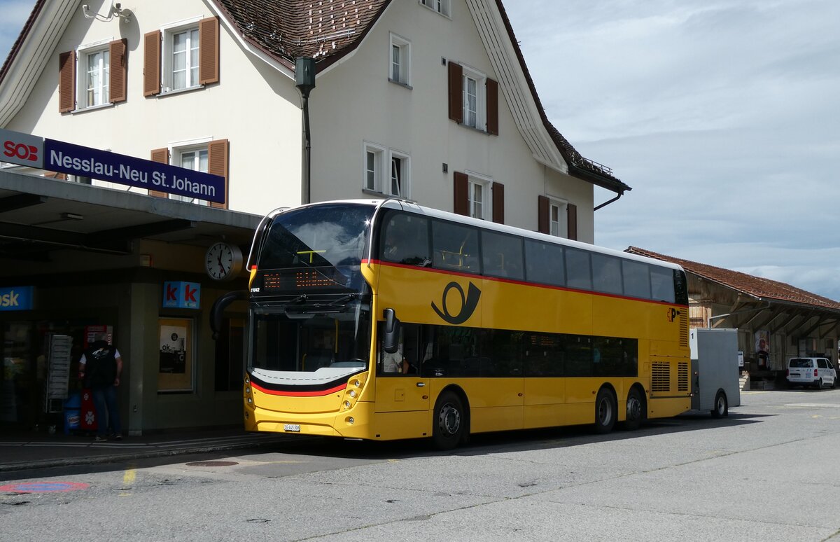 (279'530) - PostAuto Ostschweiz - SG 445'308/PID 11'042 - Alexander Dennis (ex SG 443'908) am 29. August 2025 beim Bahnhof Nesslau-Neu St. Johann