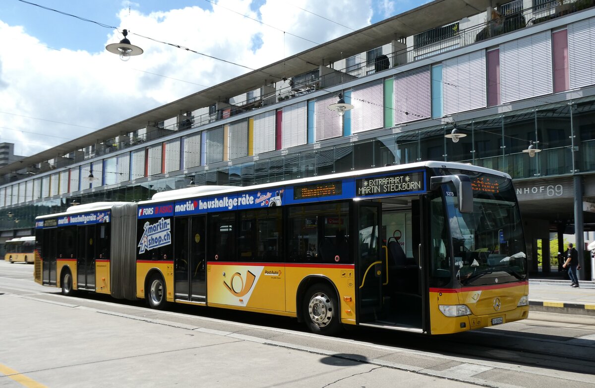 (279'553) - PostAuto Otschweiz - TG 158'094/PID 5273 - Mercedes (ex PostAuto Bern Nr. 5273; ex PostAuto Bern Nr. 637) am 29. August 2025 beim Bahnhof Frauenfeld
