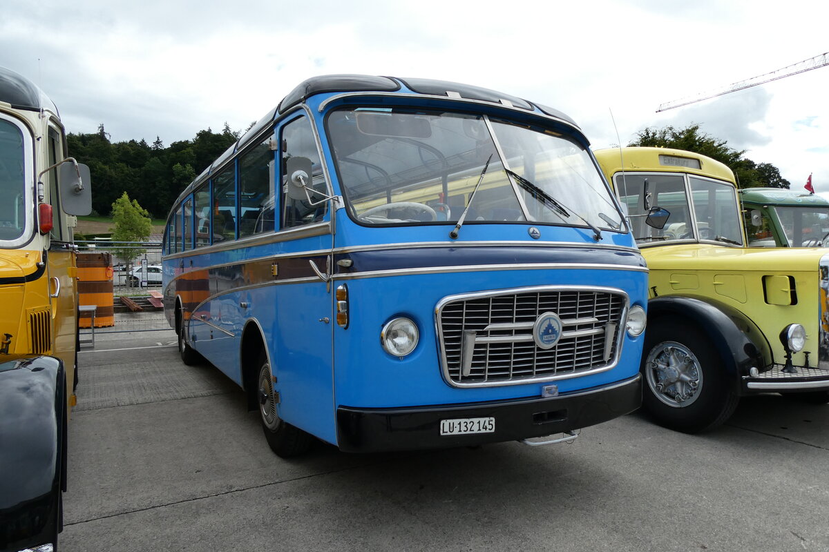 (279'631) - von der Aa, Root - LU 132'145 - Saurer/Gangloff (ex Libero Bau, Fehraltdorf; ex Groth, Dllikon; ex Regg, Oerlikon; ex AVG Grindelwald; ex Wick, Wil) am 30. August 2025 in Oberkirch, CAMPUS Sursee