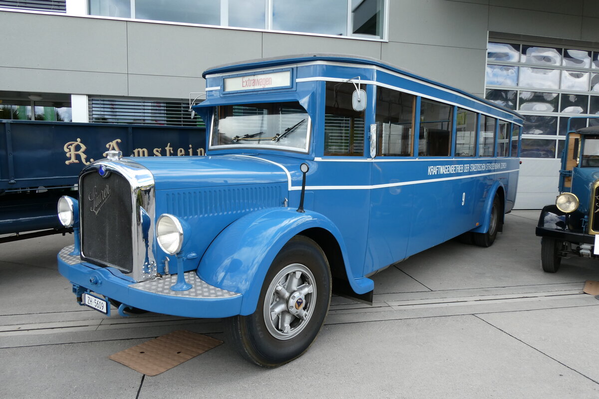 (279'701) - VBZ Zrich (TMZ) - Nr. 9/ZH 5609 - Saurer/SWS (ex Bamert, Wollerau; ex BBA Aarau Nr. 1; ex VBZ Zrich Nr. 209; ex VBZ Zrich Nr. 9) am 30. August 2025 in Oberkirch, CAMPUS Sursee