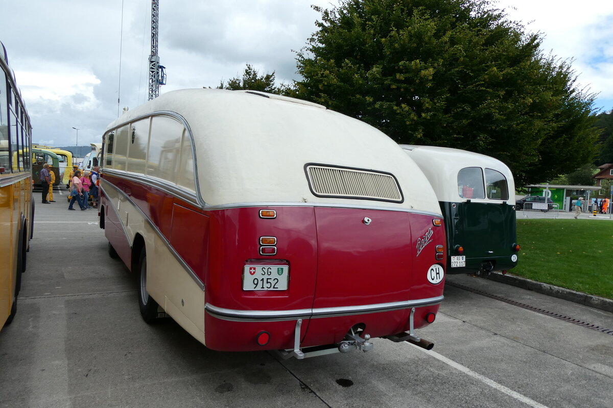 (279'748) - Sutter, Gossau - SG 9152 - Berna/R&J (ex Guggenbhl, Brissago; ex VB Biel Nr. 110; ex VB Biel Nr. 10) am 30. August 2025 in Oberkirch, CAMPUS Sursee