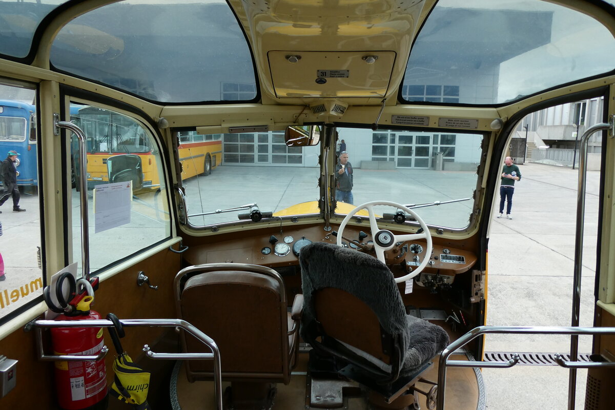 (279'766) - Mller, Uttigen - BE 14'452 - Saurer/Eggli (ex Tschannen, Arth; ex OPC Ennetbrgen Nr. 2; ex M+79'513; ex P 23'153; ex P 2240) am 30. August 2025 in Oberkirch, CAMPUS Sursee (Innenaufnahme)