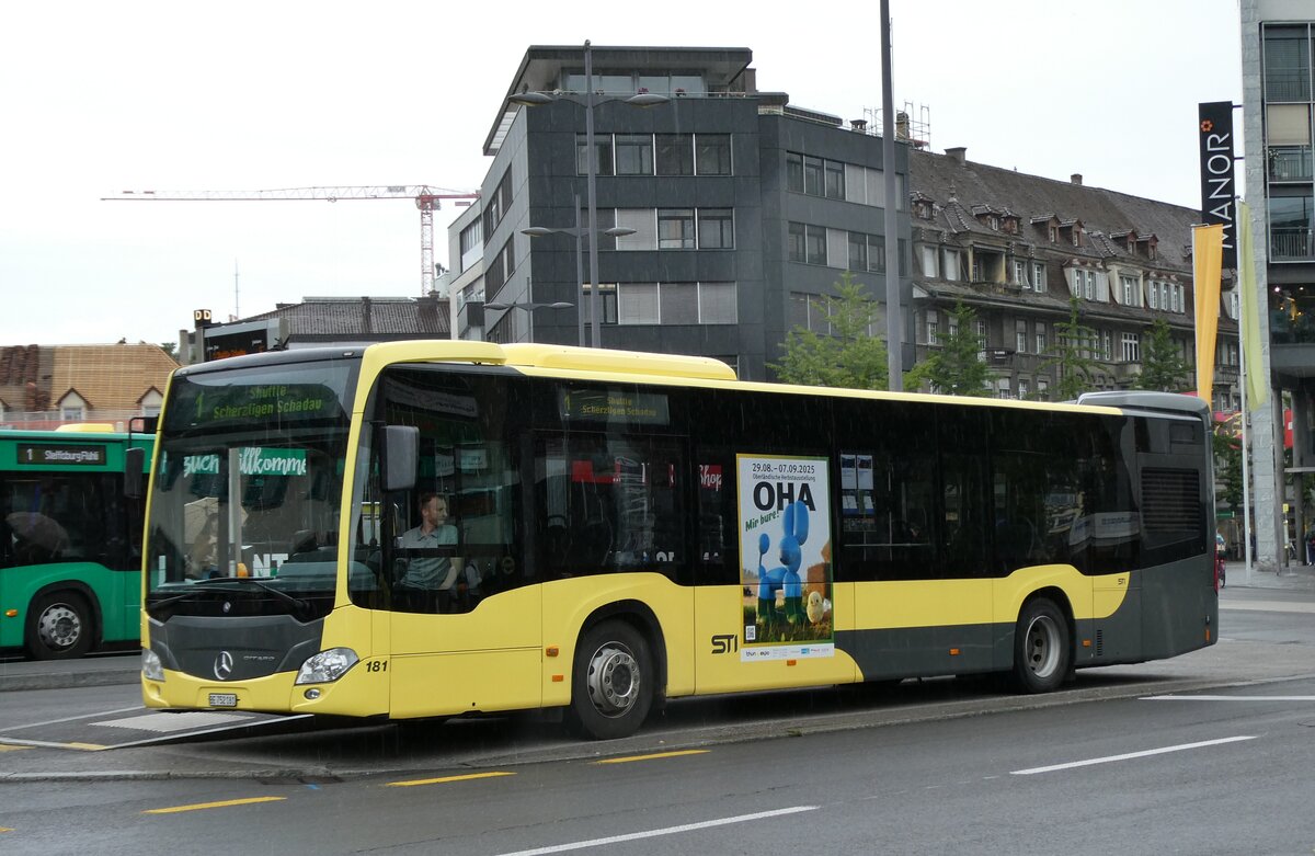 (279'832) - STI Thun - Nr. 181/BE 752'181 - Mercedes am 2. September 2025 beim Bahnhof Thun
