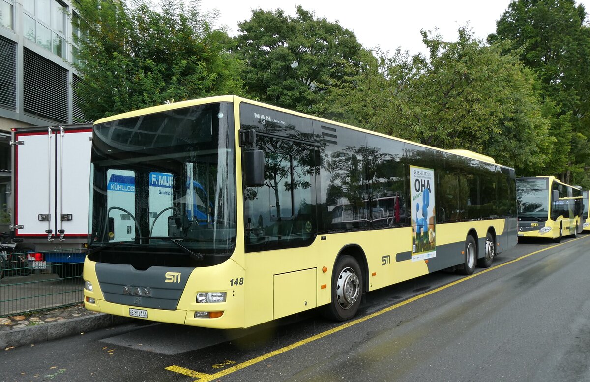 (279'832) - STI Thun - Nr. 148/BE 801'148 - MAN am 2. September 2025 bei der Schifflndte Thun