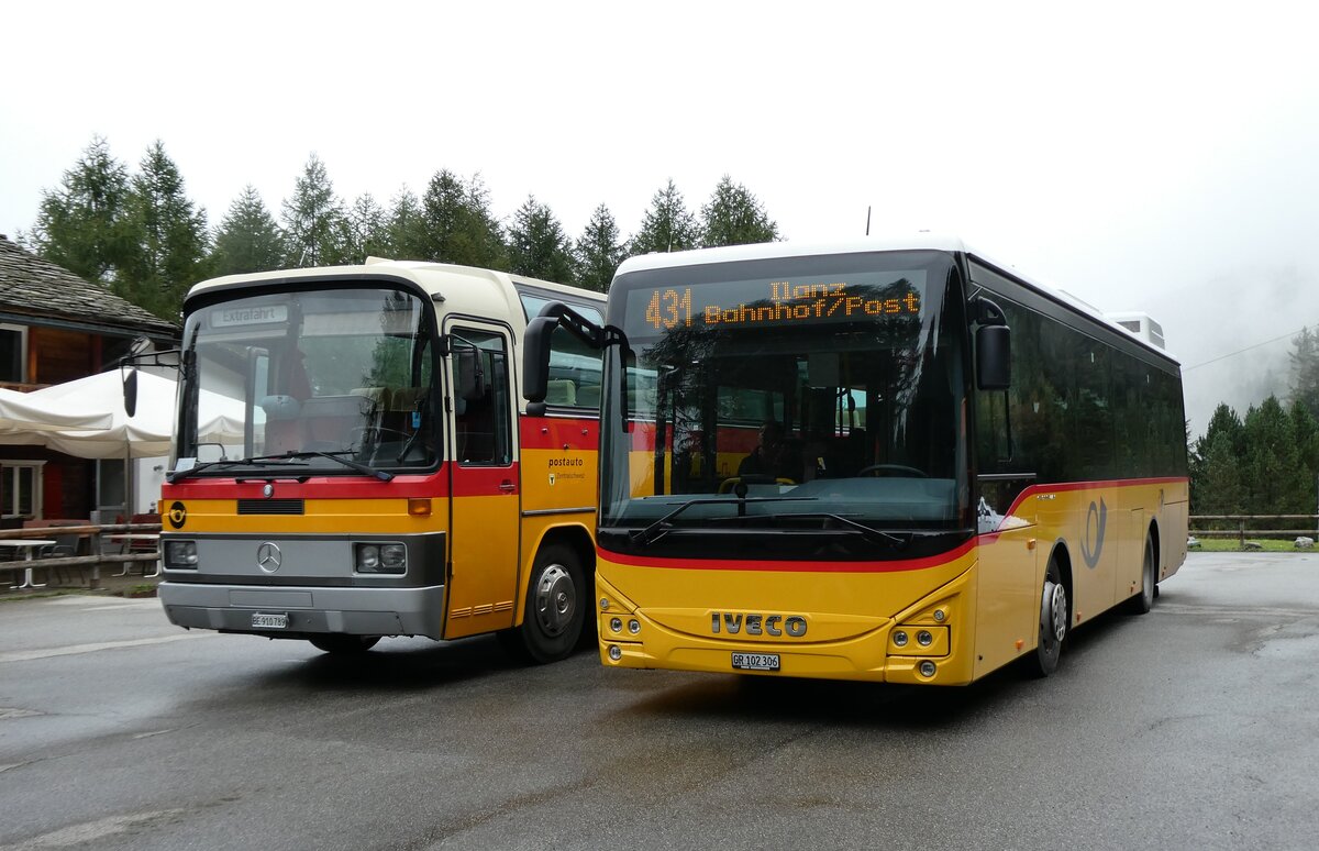 (280'151) - PostAuto Graubnden - GR 102'306/PID 12'012 - Iveco (ex Nr. 6) am 9. September 2025 in Vals, Zervreila