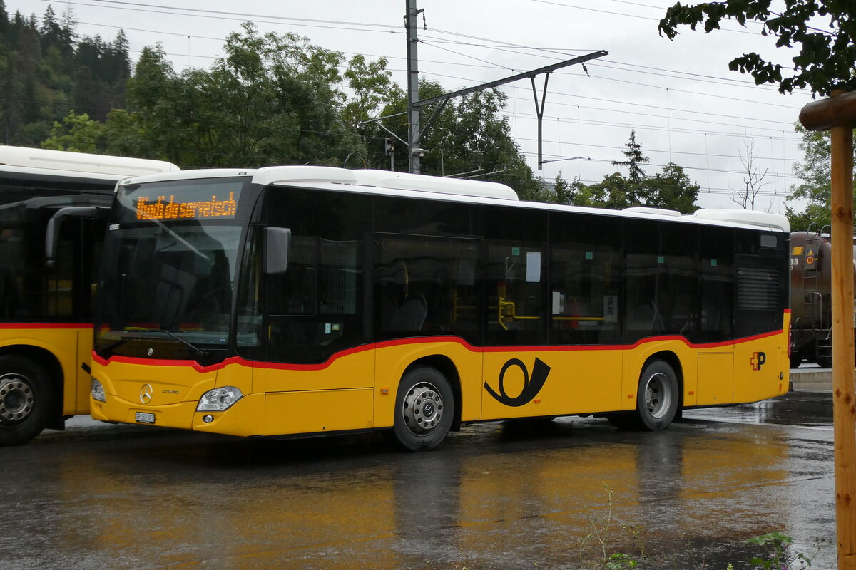 (280'220) - PostAuto Graubnden - GR 159'303/PID 12'085 - Mercedes (ex Nr. 14) am 10. September 2025 beim Bahnhof Ilanz