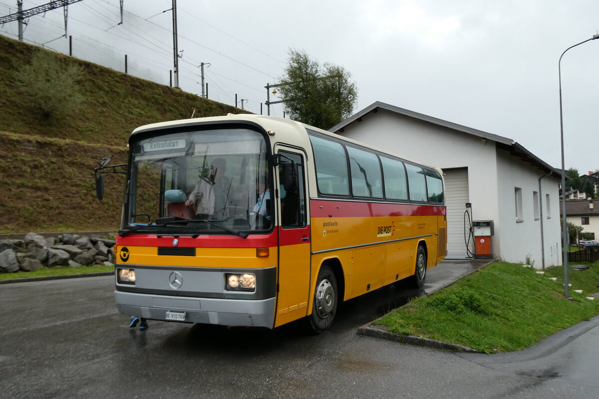 (280'227) - Buzzi, Bern - BE 910'789 - Mercedes (ex Mattli, Wassen/PID 2295) am 10. September 2025 in Disentis, Garage Bundi
