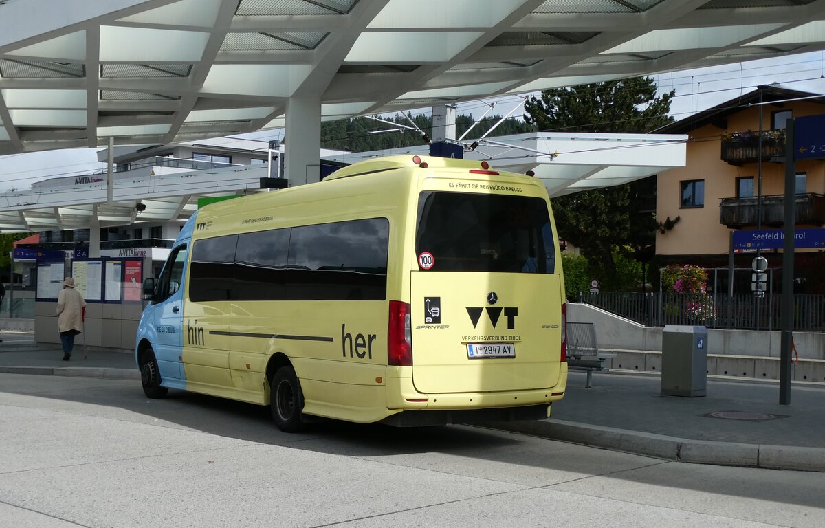 (280'457) - Breuss, Rankweil - I 2947 AV - Mercedes am 16. September 2025 beim Bahnhof Seefeld