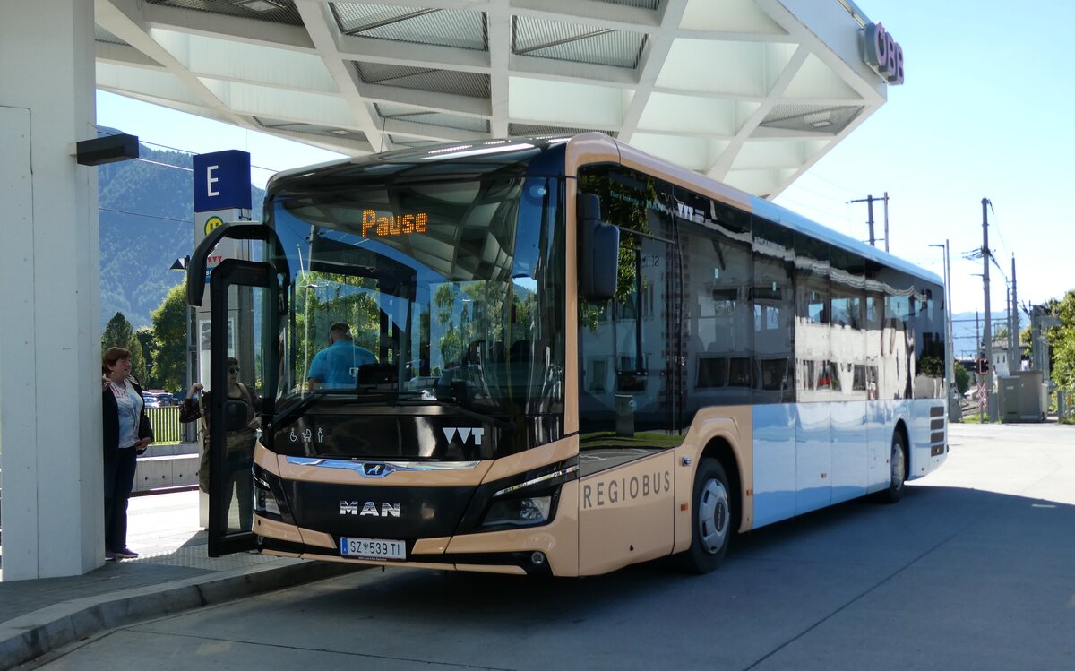 (280'522) - Breuss, Rankweil - Nr. 539/SZ 539 TI - MAN am 18. September 2025 beim Bahnhof Seefeld