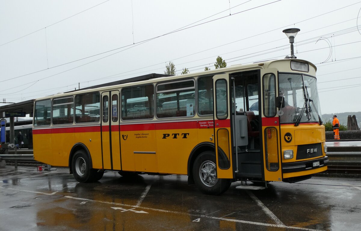 (280'708) - Birchler, Remetschwil - AG 54'039 - FBW/Tscher (ex Gerber, Winkel; ex Eggenberger, Mriken; ex Tanner, Bubendorf; ex P 24'803) am 27. September 2025 beim Bahnhof Wdenswil