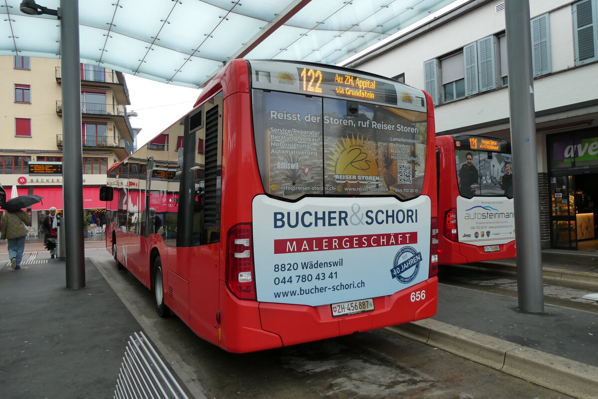 (280'721) - AHW Horgen - Nr. 656/ZH 456'887 - Mercedes am 27. September 2025 beim Bahnhof Wdenswil