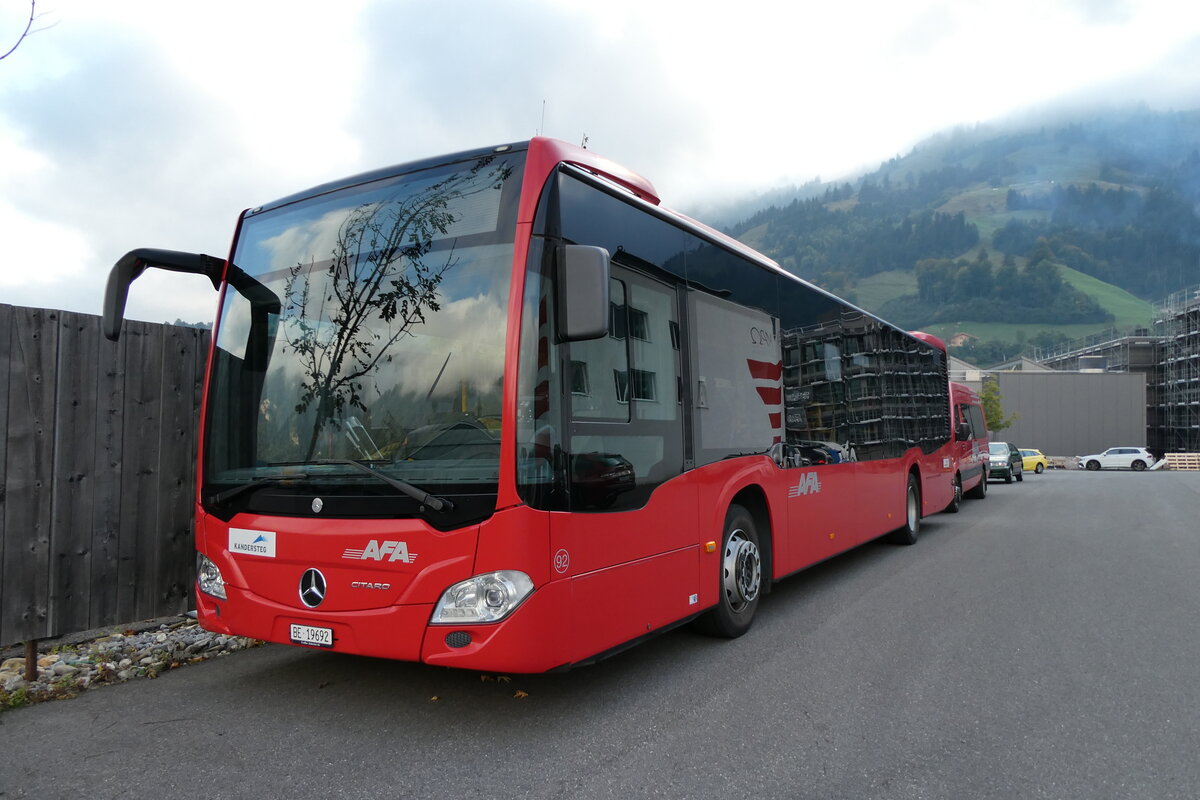(280'844) - AFA Adelboden - Nr. 92/BE 19'692 - Mercedes am 1. Oktober 2025 in Frutigen, Garage