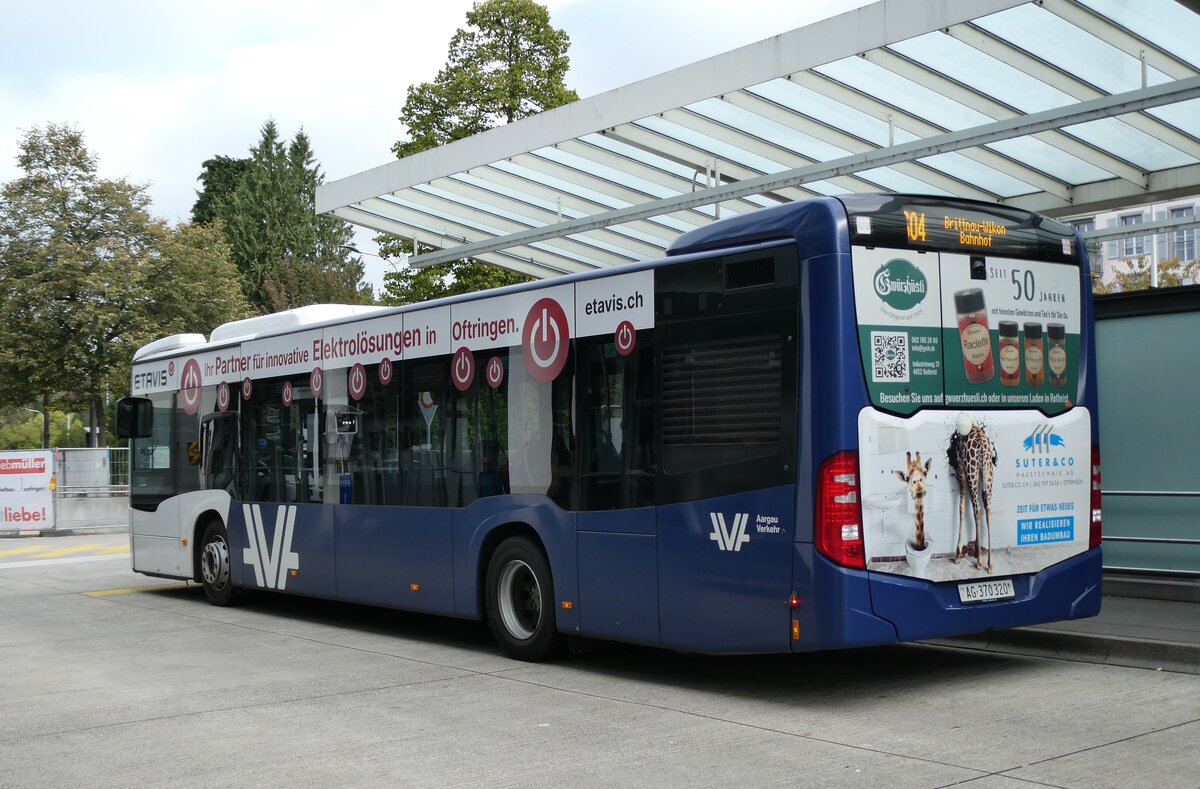 (280'857) - Limmat Bus, Dietikon - AG 370'320 - Mercedes am 2. Oktober 2025 beim Bahnhof Zofingen
