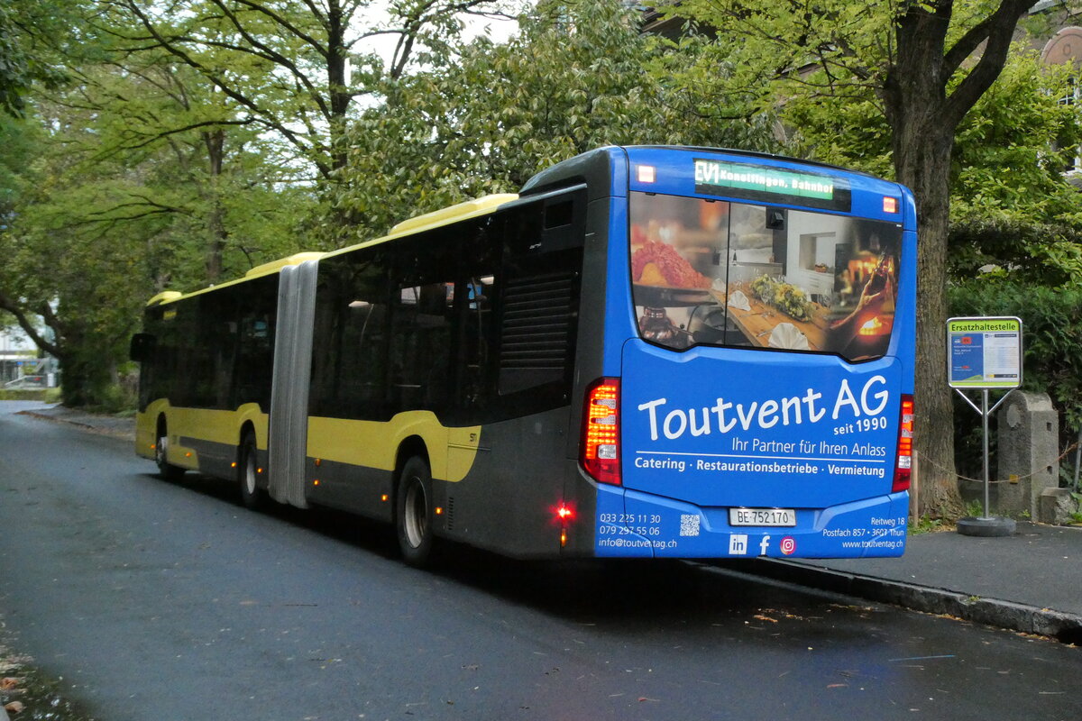 (280'980) - STI Thun - Nr. 170/BE 752'170 - Mercedes am 5. Oktober 2025 beim Bahnhof Thun (Kante X)