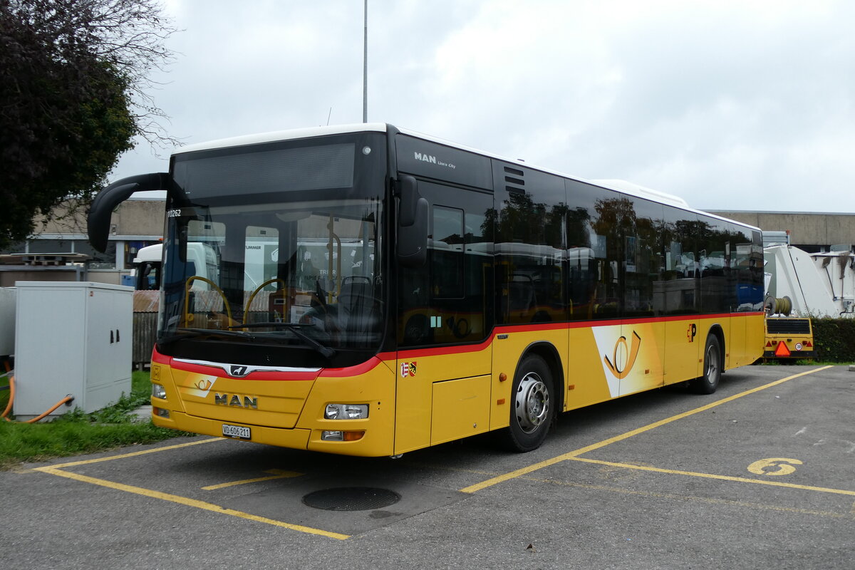 (281'236) - CarPostal Ouest - VD 606'211/PID 10'262 - MAN (ex JU 51'287; ex Nr. 22) am 11. Oktober 2025 in Yverdon, Garage
