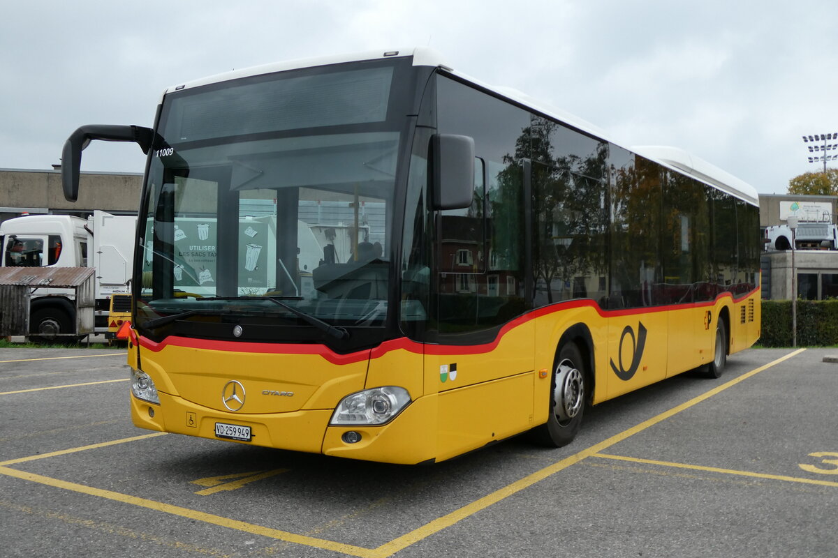 (281'239) - CarPostal Ouest - VD 259'949/PID 11'009 - Mercedes am 11. Oktober 2025 in Yverdon, Garage