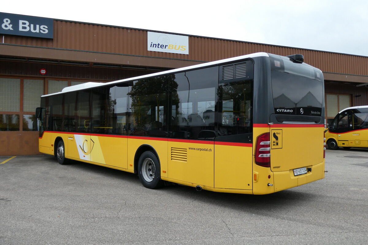 (281'244) - CarPostal Ouest - VD 605'745/PID 5608 - Mercedes (ex JU 65'082; ex Nr. 15) am 11. Oktober 2025 in Yverdon, Garage