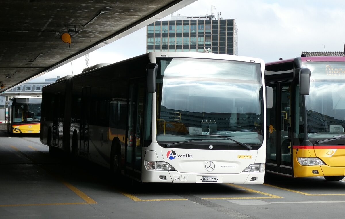 (281'303) - PostAuto Nordschweiz - Nr. 23/AG 419'620/PID 5541 - Mercedes (ex Indermhle, Rekingen Nr. 151; ex Twerenbold, Baden Nr. 23) am 11. Oktober 2025 in Bern, Postautostation