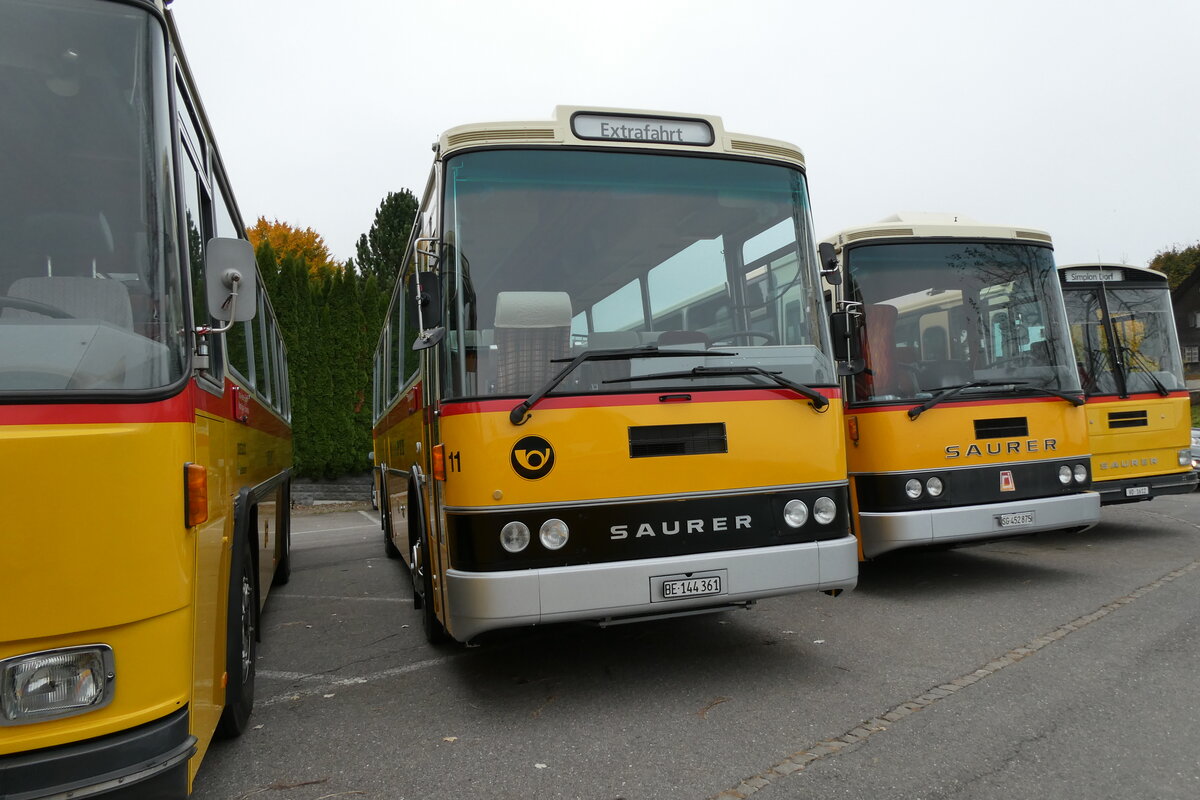 (281'354) - Aebi, Koppigen - Nr. 11/BE 144'361 - Saurer/Lauber (ex Leuenberger, Kirchberg; ex Niederer, Filzbach Nr. 11) am 12. Oktober 2025 in Schwarzenberg, Rssli