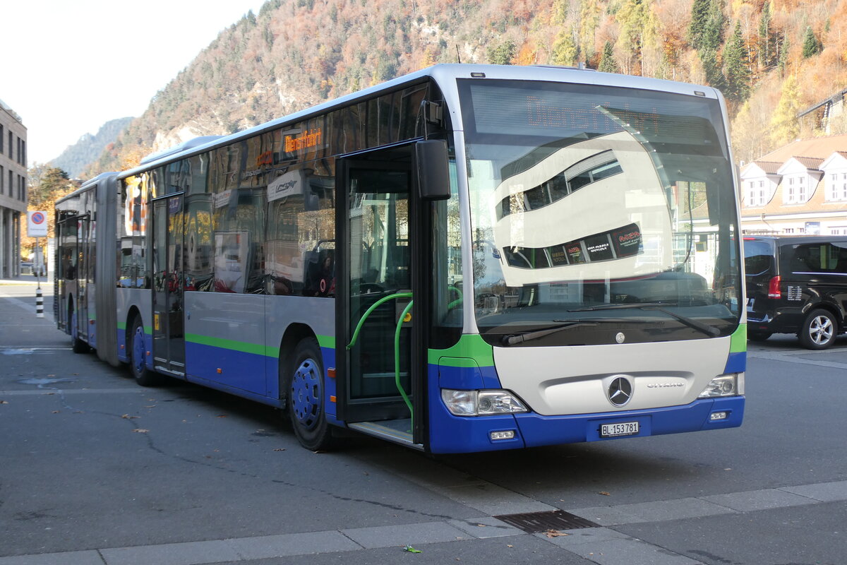 (282'108) - PostAuto Nordschweiz - BL 153'781/PID 12'422 - Mercedes (ex TPL Lugano Nr. 406) am 7. November 2025 beim Bahnhof Interlaken Ost