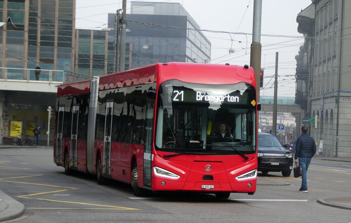 (282'158) - Bernmobil, Bern - Nr. 249/BE 881'249 - eIrizar am 8. November 2025 beim Bahnhof Bern