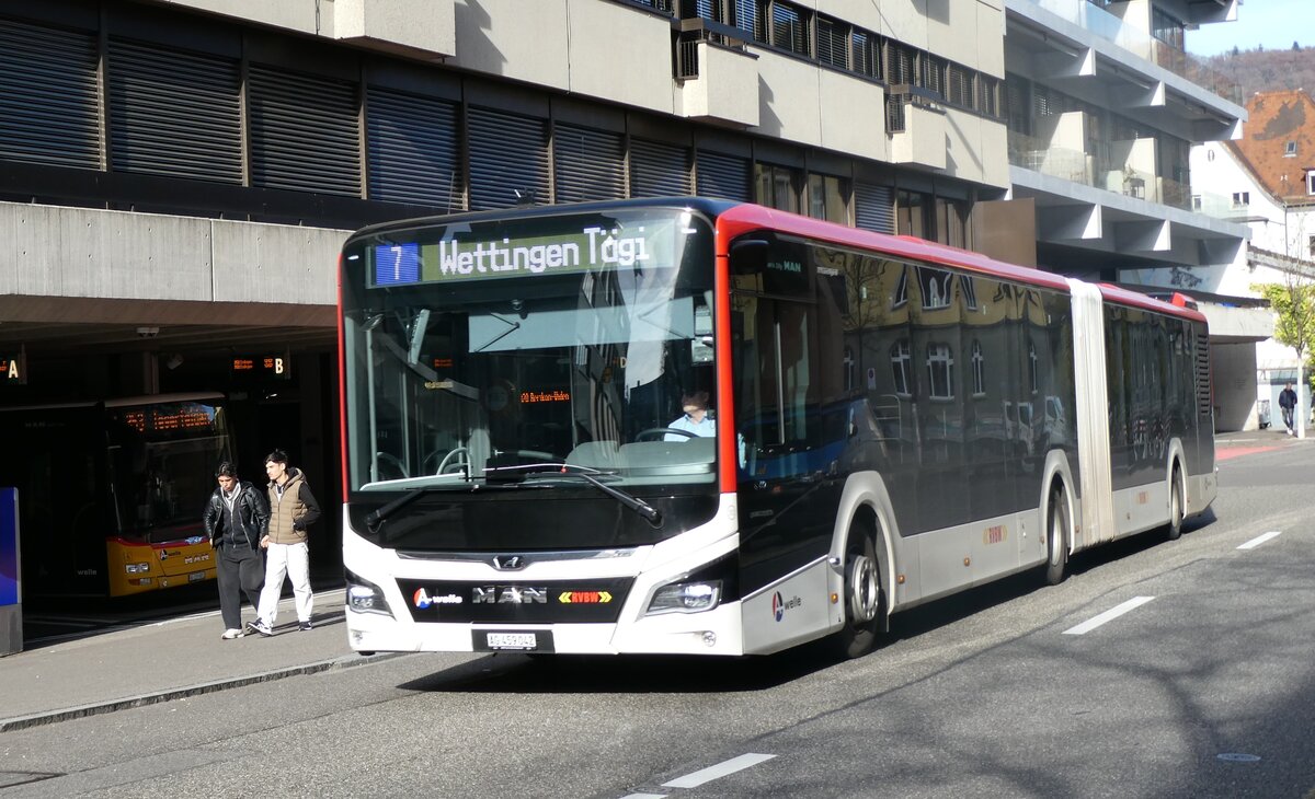(282'284) - Twerenbold, Baden - Nr. 312/AG 459'042 - MAN am 11. November 2025 in Baden, Postautostation