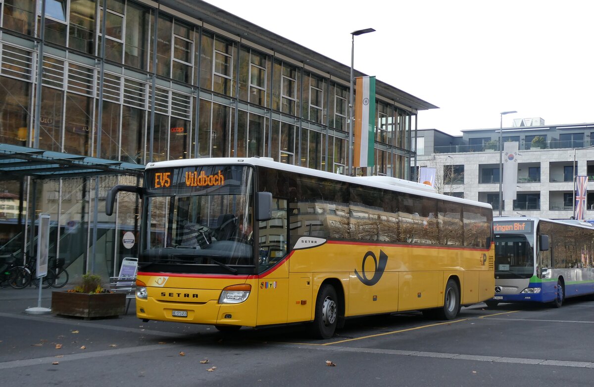 (282'374) - PostAuto Bern - Nr. 73/BE 171'453/PID 5624 - Setra (ex AVG Meiringen Nr. 73) am 14. November 2025 beim Bahnhof Interlaken Ost