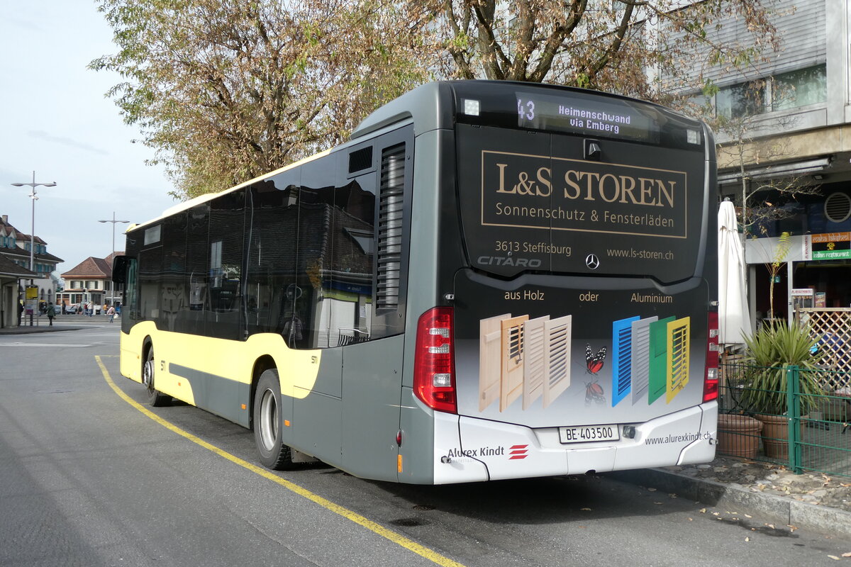 (282'391) - STI Thun - Nr. 500/BE 403'500 - Mercedes am 14. November 2025 bei der Schifflndte Thun 