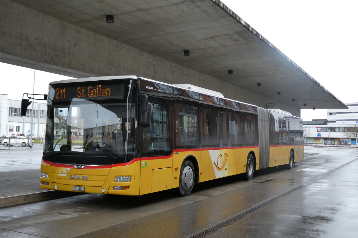 (282'758) - Eurobus, Arbon - Nr. 1/TG 60'202/PID 10'799 - MAN am 5. Dezember 2025 in Arbon, Bushof