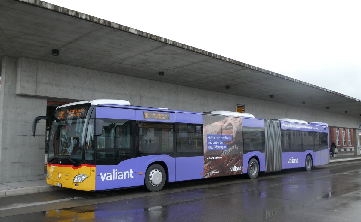 (282'791) - Eurobus, Arbon - Nr. 16/TG 5826/PID 11'599 - Mercedes am 5. Dezember 2025 in Arbon, Bushof 