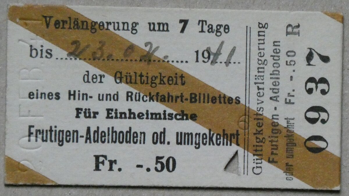 (282'892) - AFA-Verl�ngerung vom 20. Februar 1941 am 7. Dezember 2025 in Thun