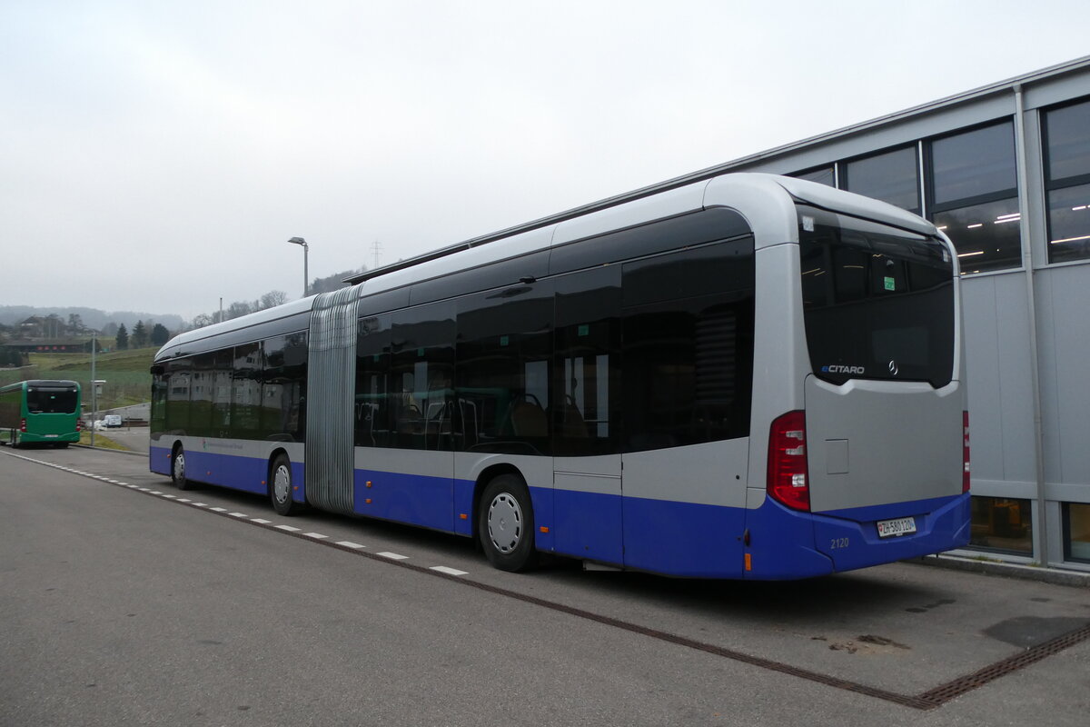 (283'072) - VZO Gr�ningen - Nr. 2120/ZH 580'120 - eMercedes am 12. Dezember 2025 in Winterthur, Daimler Buses