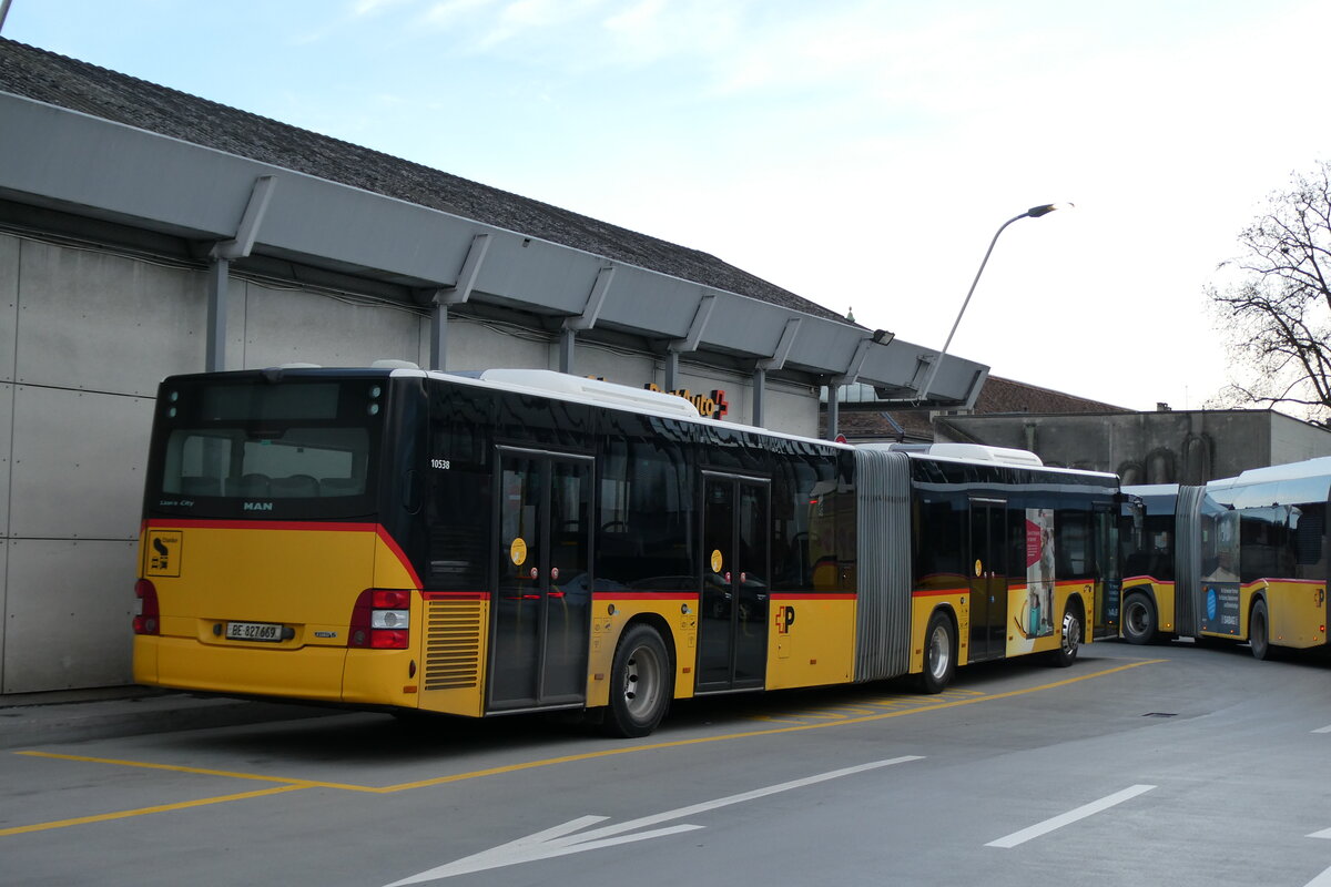 (283'363) - PostAuto Bern - Nr. 10'538/BE 827'669/PID 10'538 - MAN (ex Nr. 669) am 20. Dezember 2025 in Bern, Postautostation